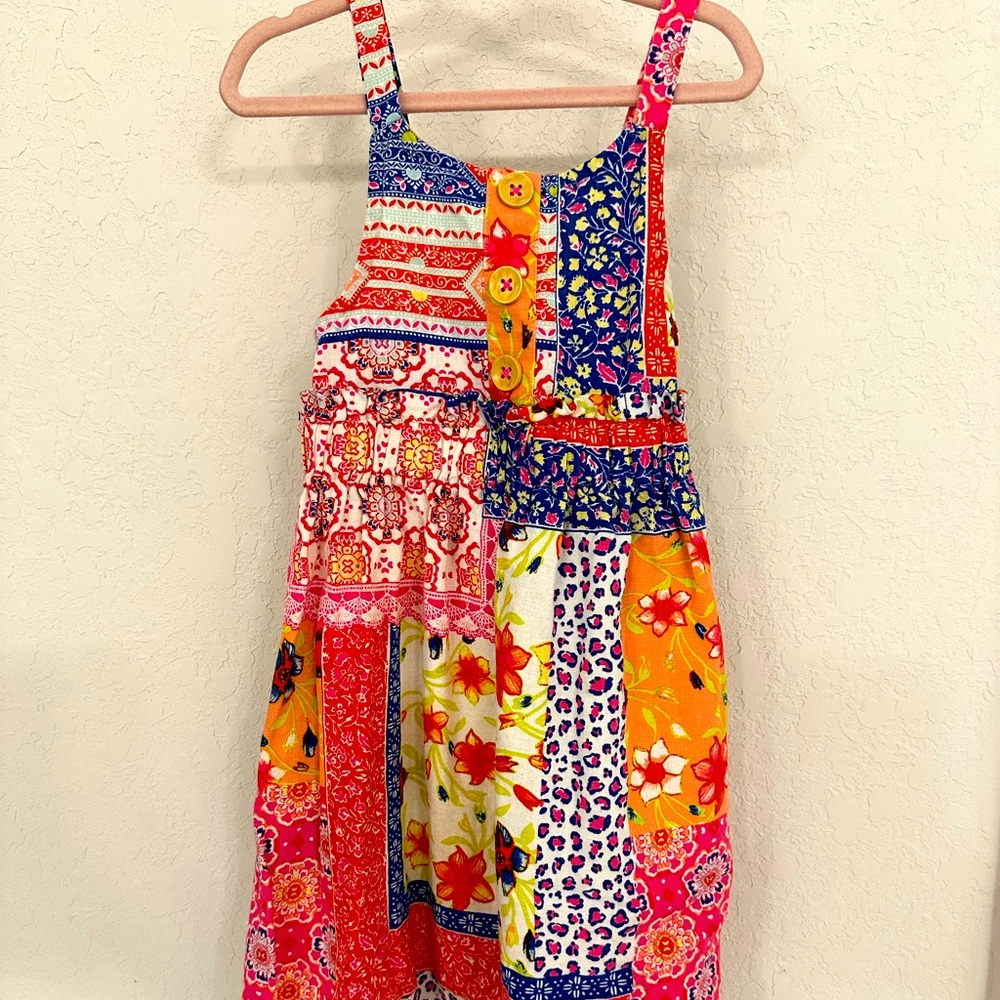 Vince Camuto summer girl dress, size 5T, patchwork pattern